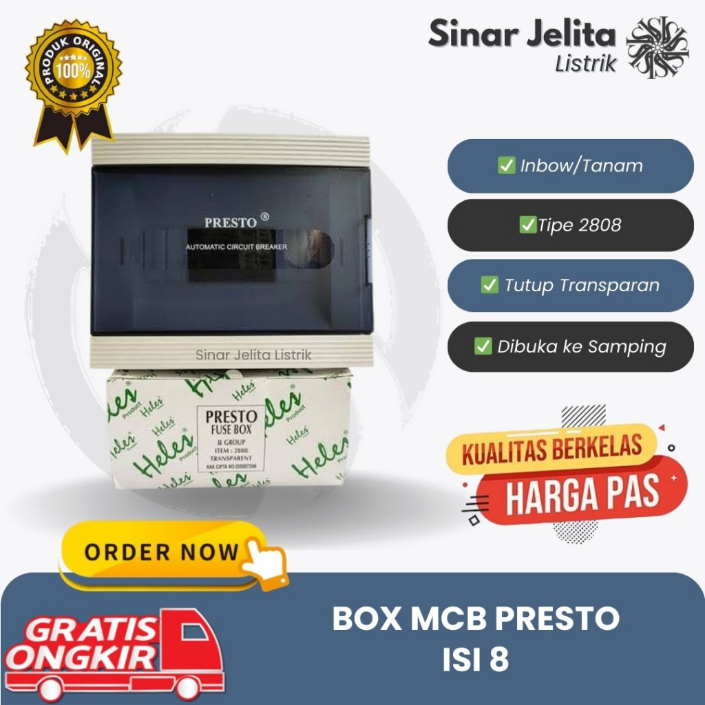 Box MCB Presto / Fuse Box Presto / MCB Box Presto 8 Grup