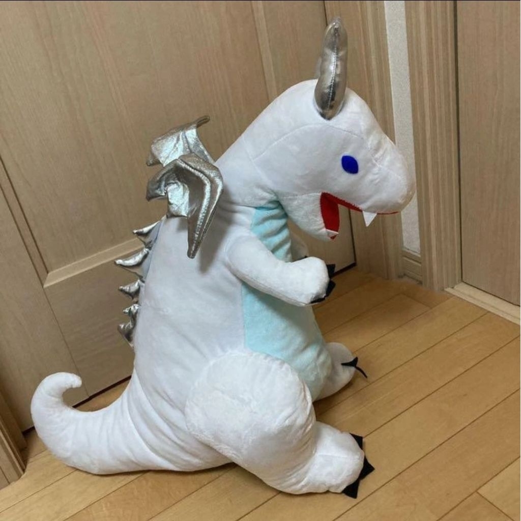 Boneka Mainan Naga Kegelapan Eveal Putih dan Perak / Twisted Wonderland Malleus Draconia Darkness Dr