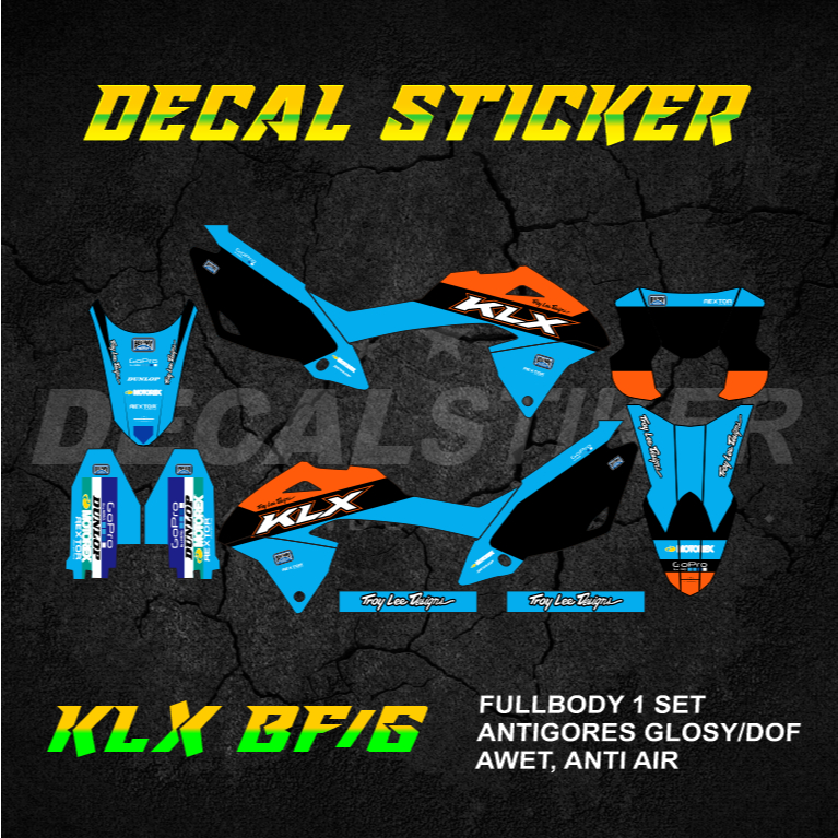 DECAL STIKER KLX 150 BF FULLBODY (008) DEKAL STICKER KLX G SE 2016 2017 2018 2019 2020 2021 2022 202