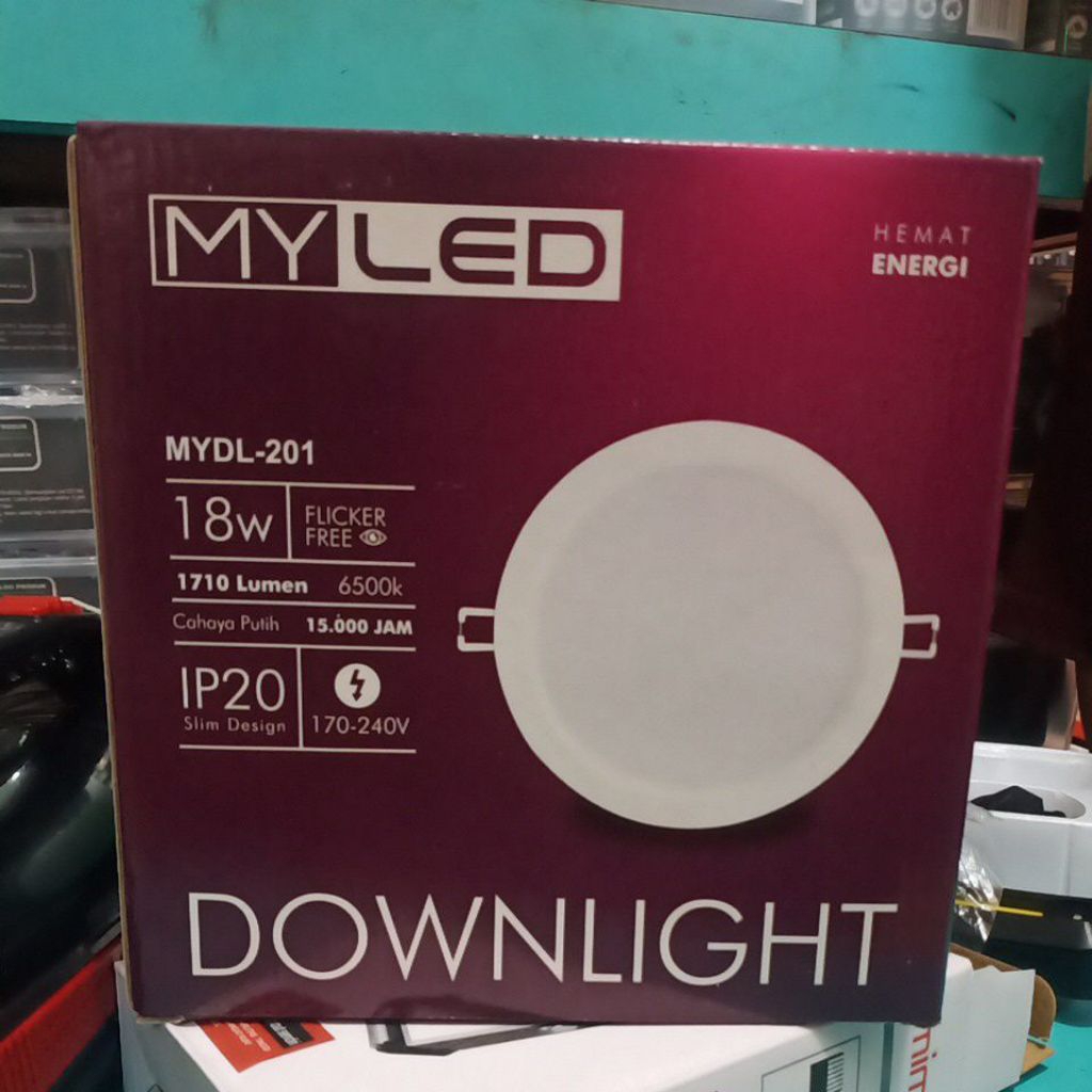 lampu downlight 18w