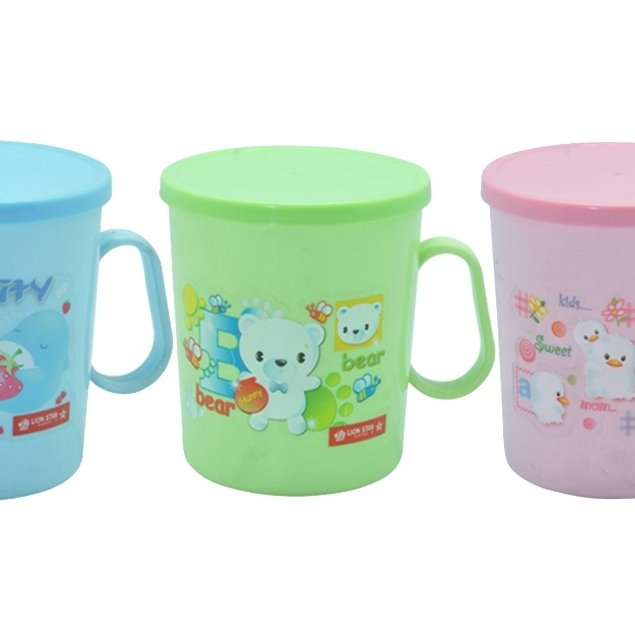 LION STAR Kiwi Mug GL-19 Gelas Anak 300ml BPA Free Tidak Tumpah 4 Warna / GELAS DENGAN TUTUP 300 ML 