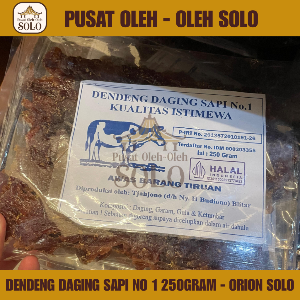 Dendeng Daging Sapi No 1 Kualitas Istimewa 250gr - Orion Solo