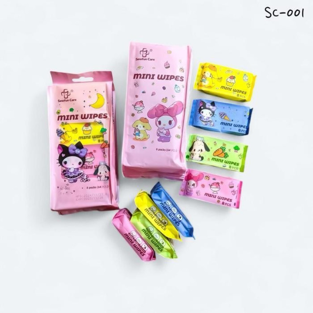 TISSUE BASAH TRAVEL MINI / TISSUE BASAH / TISSUE BASAH MOTIF LUCU MINI / TISSUE MINI / TISU BASAH / 