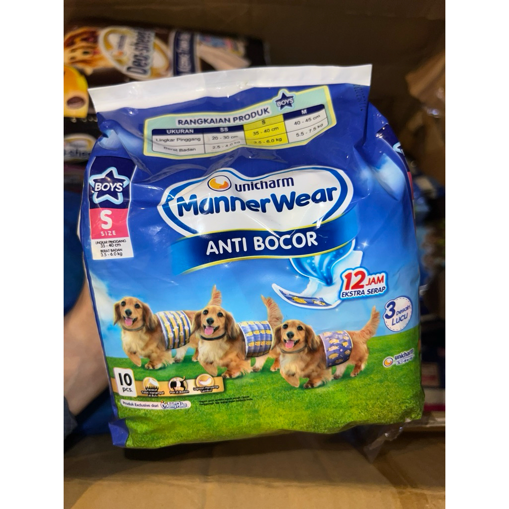 Unicharm Pet - Ready Stock Unicharm MannerWear Boys – Popok Anjing Jantan Anti Bocor