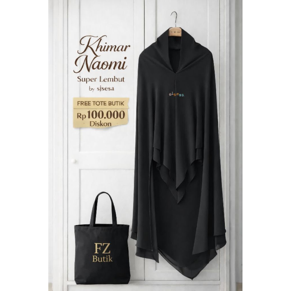 Khimar Artis Selebgram ORI by Sjsesa Hijab Jilbab Syari like sisesa model
