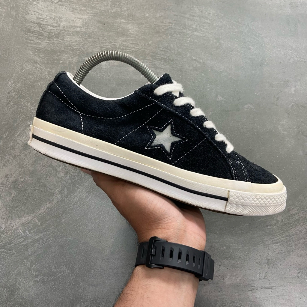 [Size 39] Converse One Star OX Suede Low Black White 2018 (158369C) Second Original Kondisi Mulus No