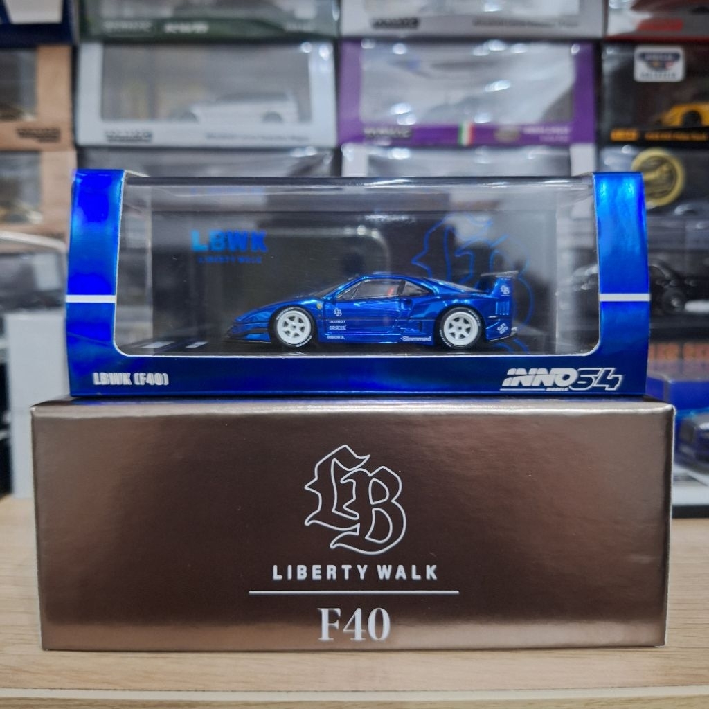 INNO64 Skala 64 Ferrari F40 LBWK Pilot Chase Mettalic Edition