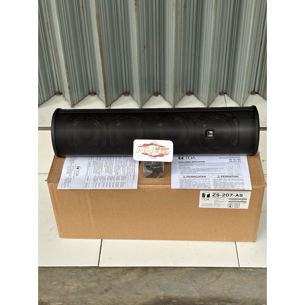Speaker Kolom Dinding Toa ZS-207-AS ZS 207AS Original Maxx 30 Watt with Travo Matching 100V isi 4 Sp