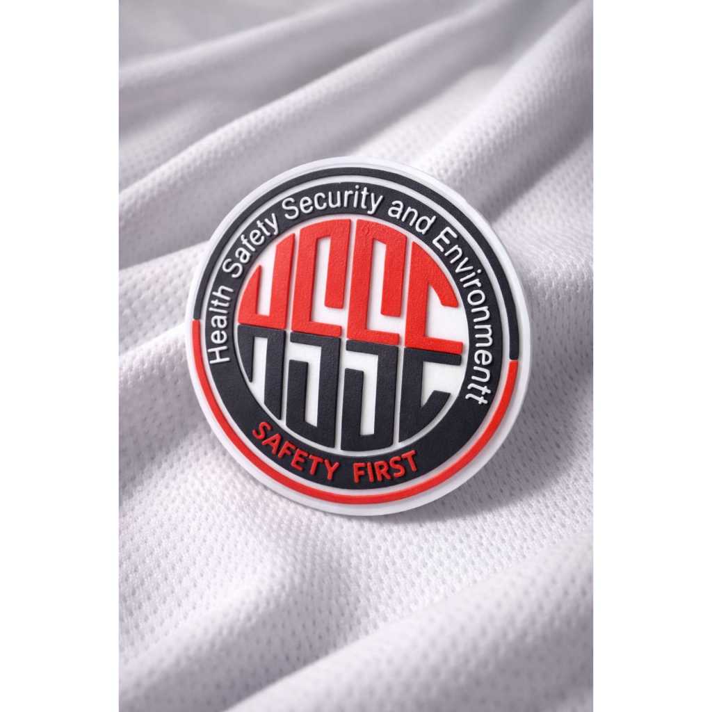 Patch Jersey Custom 3D Rubber TPU Hotmelt Velcro Ukuran Standar Olahraga Seragam