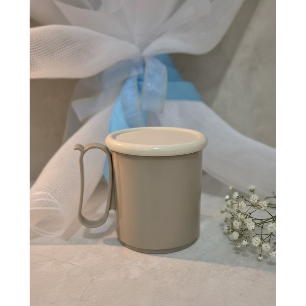 ORIGINAL TUPPERWARE CRESCENDO MUG 350ML GELAS PLASTIK TUTUP - JUMBO MUG 600ML