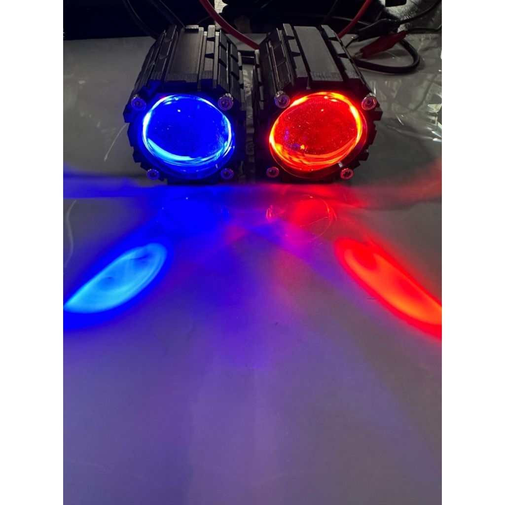 LAMPU LED - LAMPU TEMBAK LASER 1 MATA DEVIL EYE WARNA MERAH BIRU UNGU