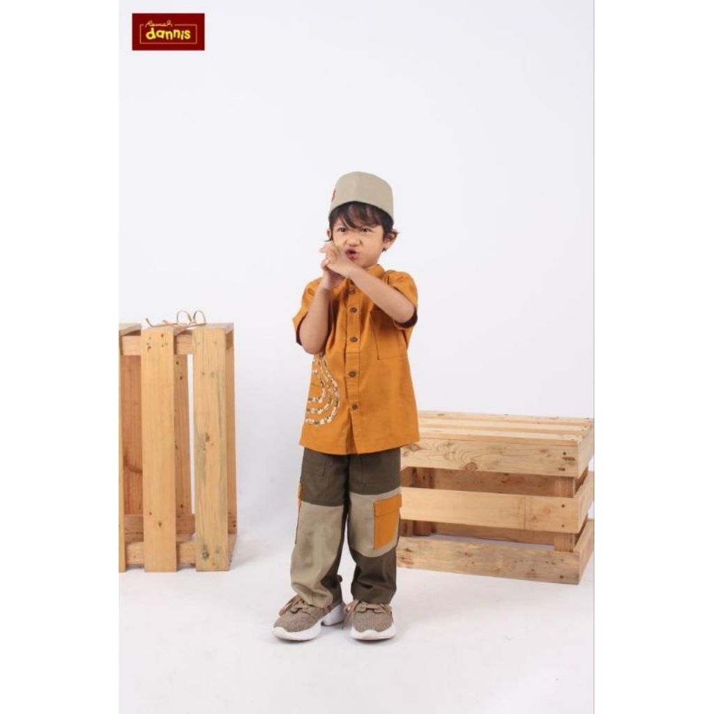 PROMO MUSLIM ANAK LAKI-LAKI SIZE 8 TAPL 1207 BY RUMAH DANNIS WARNA GOLD / SALE DANNIS / DANNIS ANAK 
