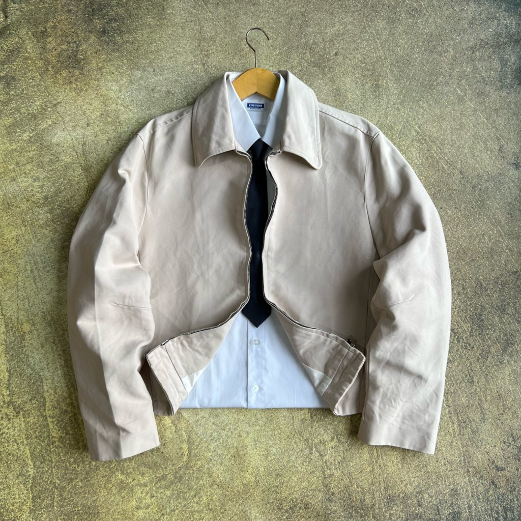 Boxy Blouson Jacket Cotton Canvass by Gentle Cover