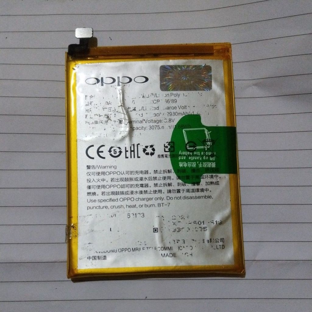 baterai original copotan oppo f1s tested