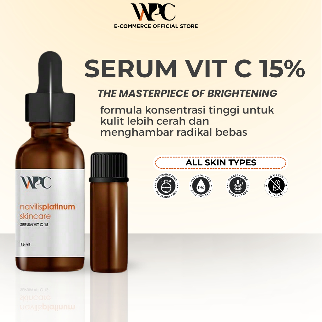 WPC Navilis Serum Vit C15 - Wijaya Platinum Clinic Serum vit c murni 15% untuk mencerahkan wajah 15m