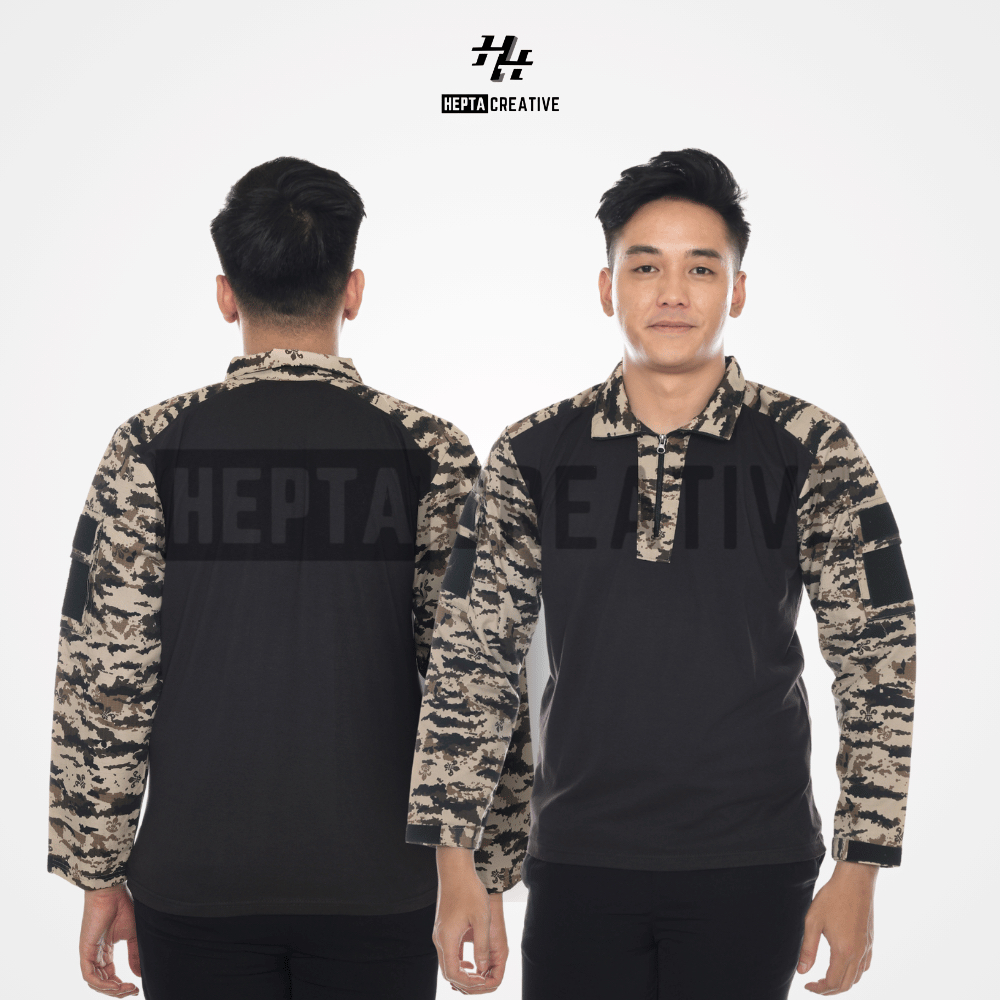 BAJU TACTICAL PRIA KAOS BDU LORENG PRAMUKA LENGAN PANJANG KEGIATAN LAPANGAN  M L XL XXL