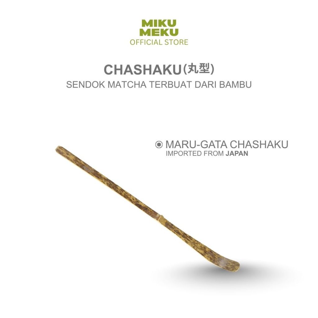 Chashaku Sendok Matcha dari Bambu Chasaku Dark Wooden Bamboo  Matcha Spoon by Miku Meku