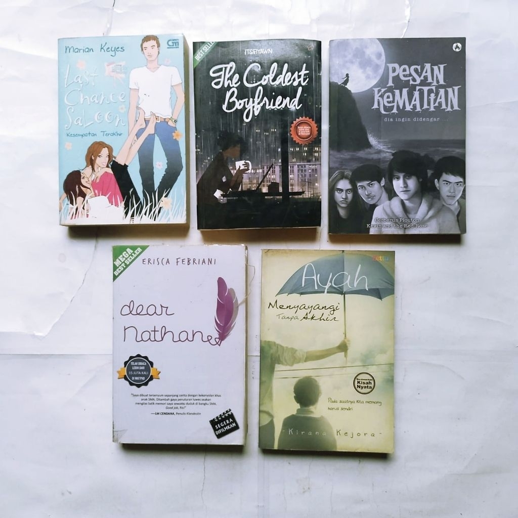Buku Novel, LAST CHANCE SALOON, COLDEST BOYFRIEND, Dear Nathane, AYAH MENYAYANGI TANPA AKHIR, CINTA 