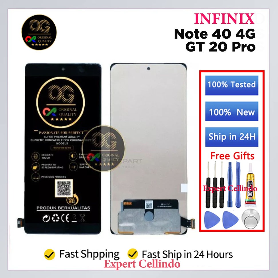 OG SUPER LCD Touchscreen Infinix Note 40 4G X6853 / GT 20 Pro X6871 Fullset ORI Quality Set Komplit