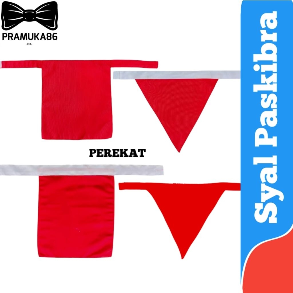 Syal Scraf Paskibra Perekat / Syal Slayer Paskibraka / Scarf Paskibra Merah Putih / Syal Paskibra Me