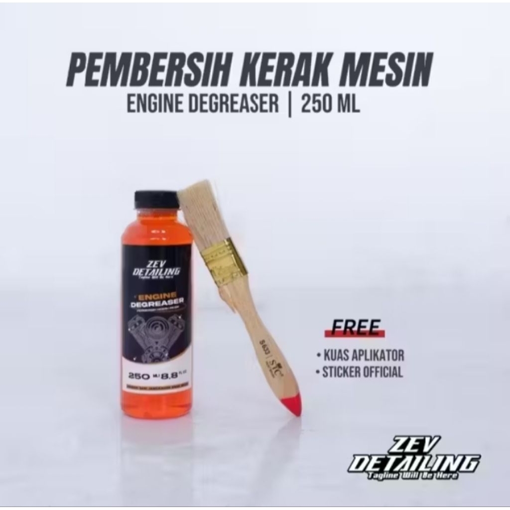 ORIGINAL Pembersih Kerak Mesin Engine Degreaser 250ml – ZEV Detailing Original | Penghilang Kerak Ol