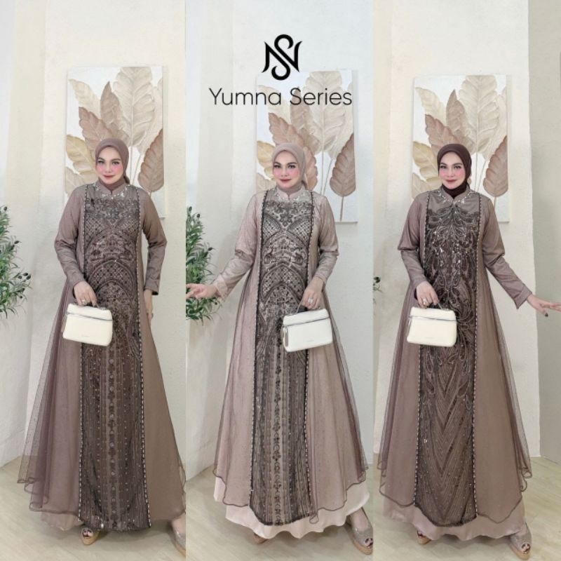 YUMNA SERIES BY AAIRIZ GAMIS MEWAH ELEGANT EDUSI LEBARAN IDUL FITRI GAMIS MEWAH RAYYA TERBARU GAMIS 