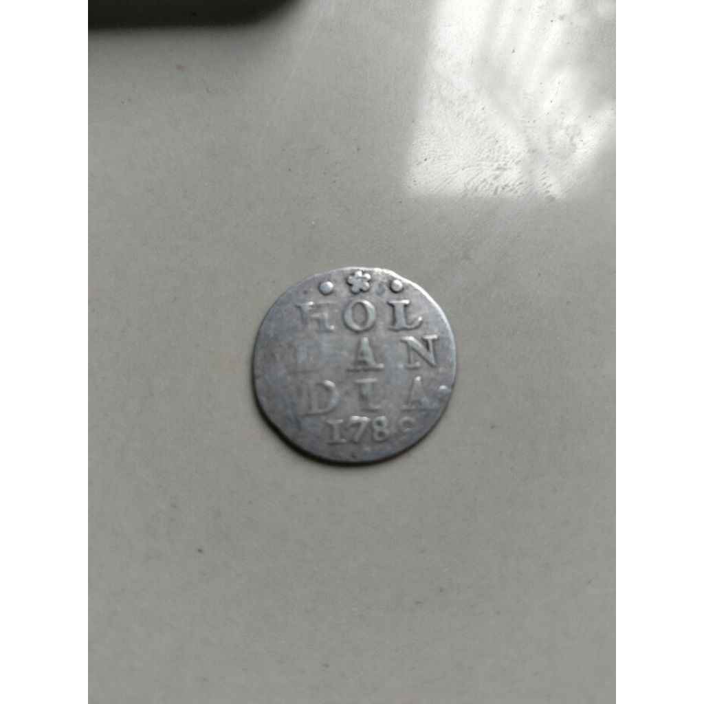 Koin perak kuno 2 Stuiver Holandia 1789. Silver coin dijamin asli