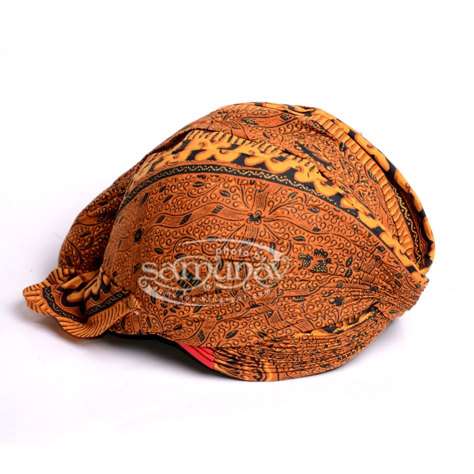 Blangkon Jawa gaya Jogja Mataram Motif Modang Sido Mukti