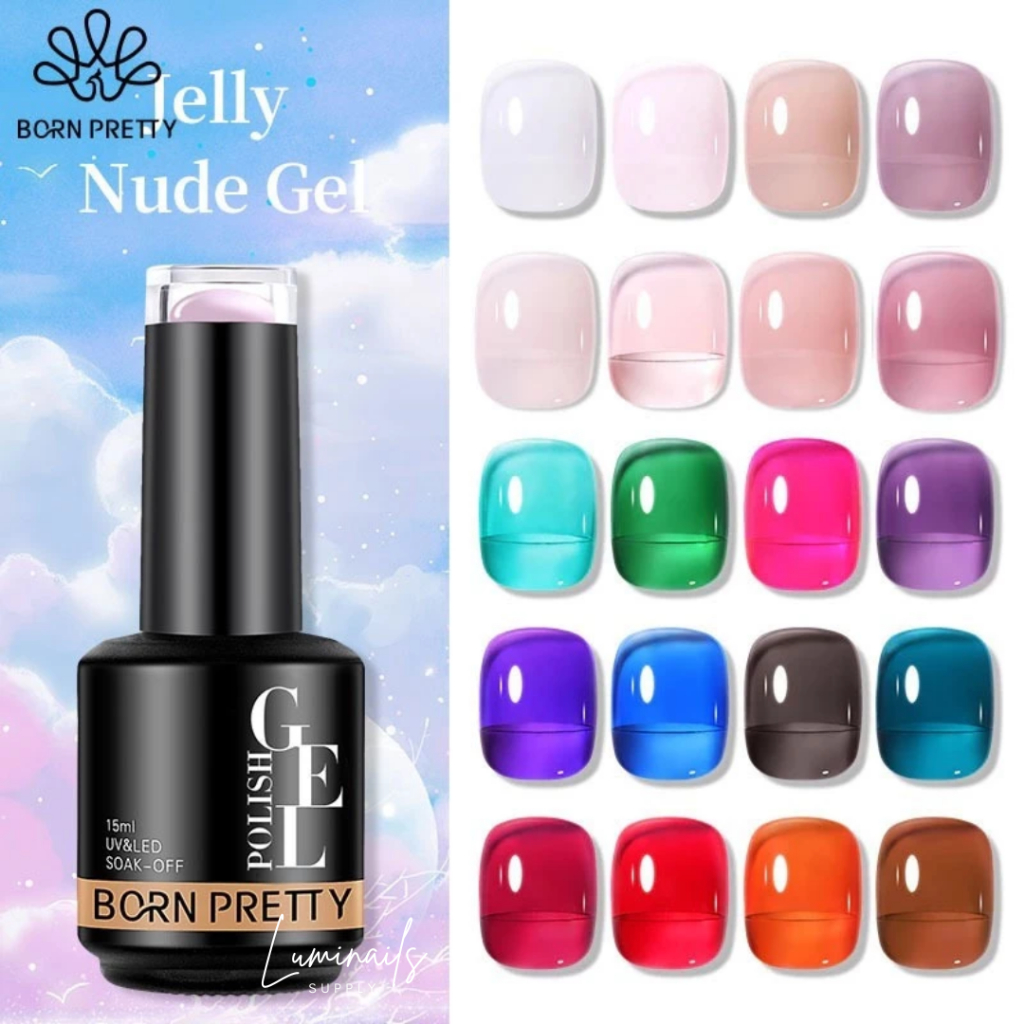 [NEW] BORN PRETTY Gel Polish Color Halal BPOM 15mL | Kutek Gel Warna Nude Merah Maroon Pink Coklat J