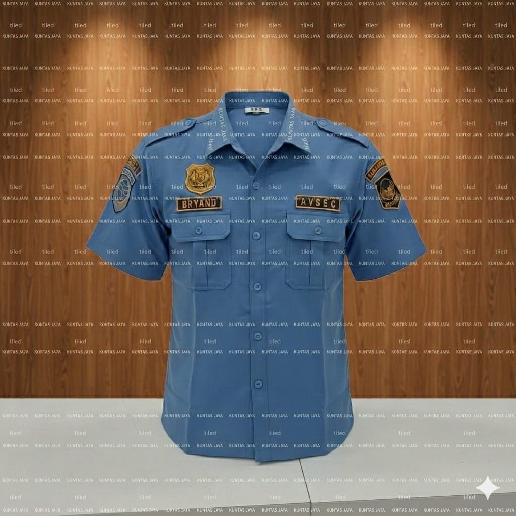 kemeja avsec angkasa pura lion baju pdh satpam bandara lion angkasa pura avsec terbaru full bordir