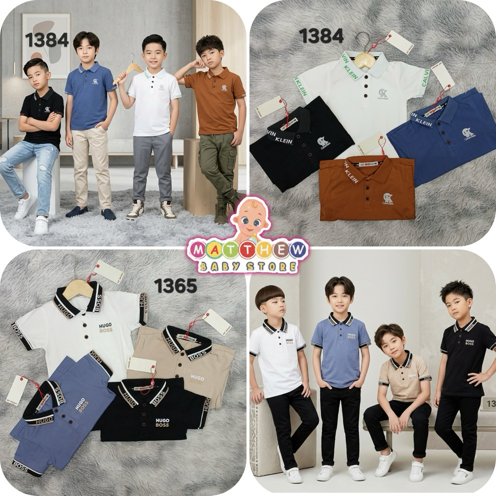 KAOS KERAH ANAK LAKI LAKI 1-14TH BAHAN SPANDEK IMPORT PREMIUM