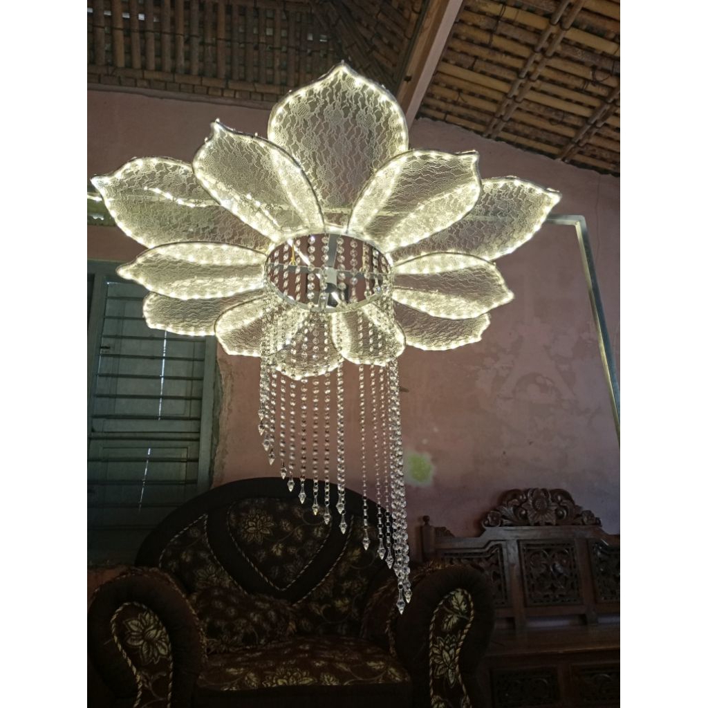 lampu gantung tenda dekorasi tenda pernikahan DM 100cm