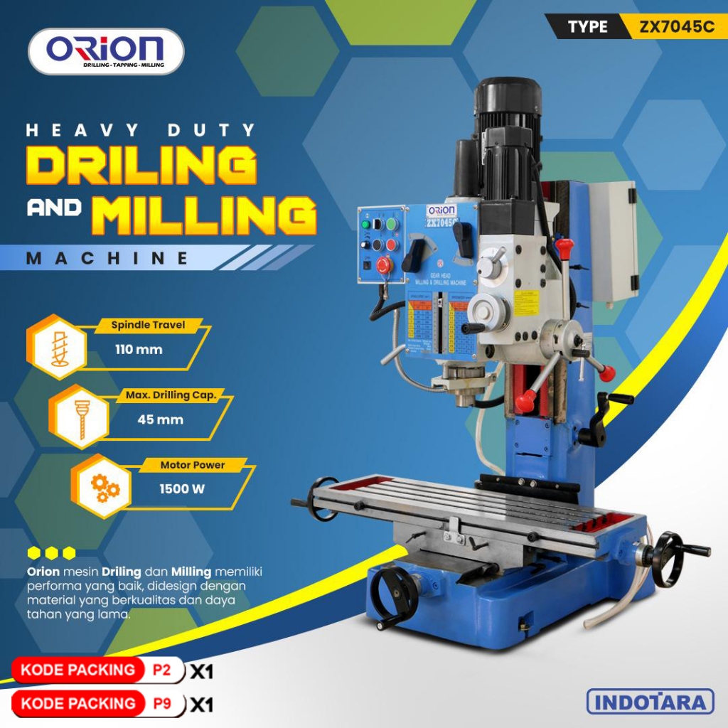 Mesin Bor Duduk Orion Drilling & Milling Machine ZX7045C