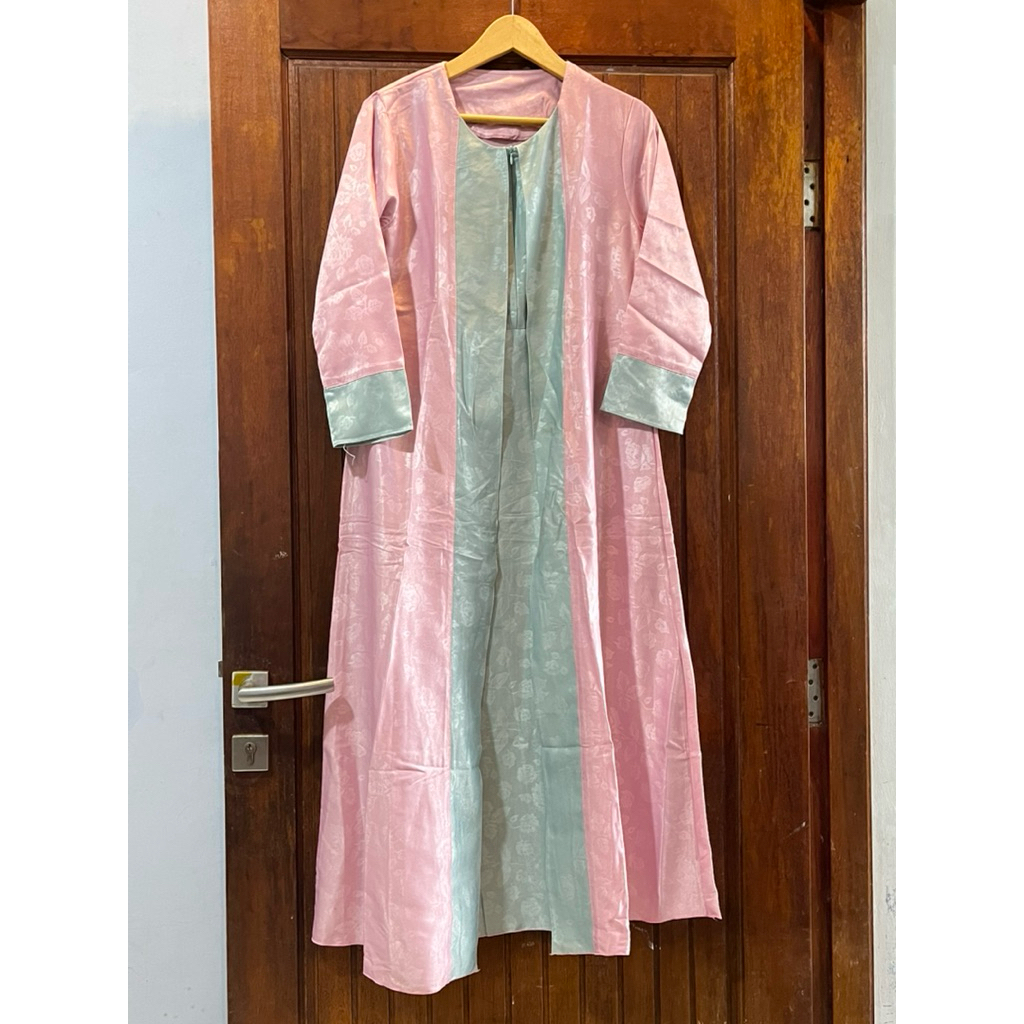 Preloved Gamis bahan Jaguar Slik | gamis sarimbit keluarga