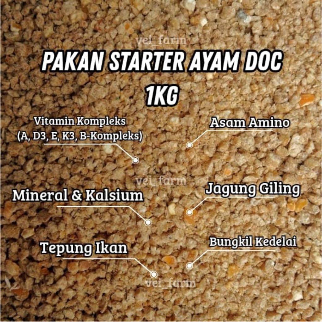 Pakan Starter Ayam DOC 1kg | Nutrisi Lengkap untuk Pertumbuhan Awal