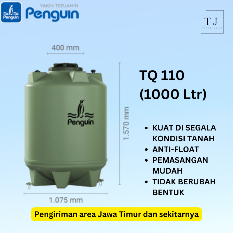 Tandon Air PENGUIN TQ 110 1000 Liter Underground Tank Toren Air Tangki Air