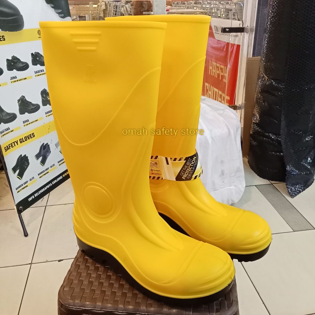 SEPATU SAFETY AP BOOT S5 - Sepatu Boot Ujung Besi AP S5 Murah