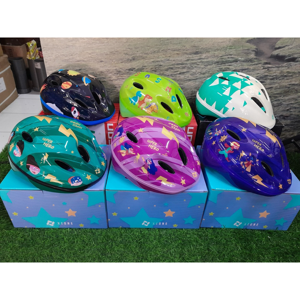 HELMET KIDS / HELM SEPEDA ANAK MERK POLYGON / XZONE dan ORIGINAL SKATE BOARD, SEPATU RODA
