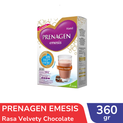 Prenagen Emesis Velvety Choco Mengurangi Mual Hamil Protein Vitamin B6 360gr