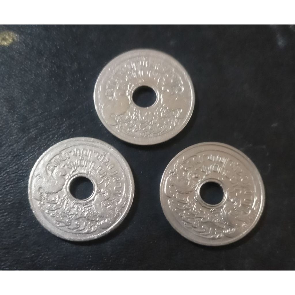 koin penjajahan Belanda 5 sen bolong tahun 1913/1921/1922