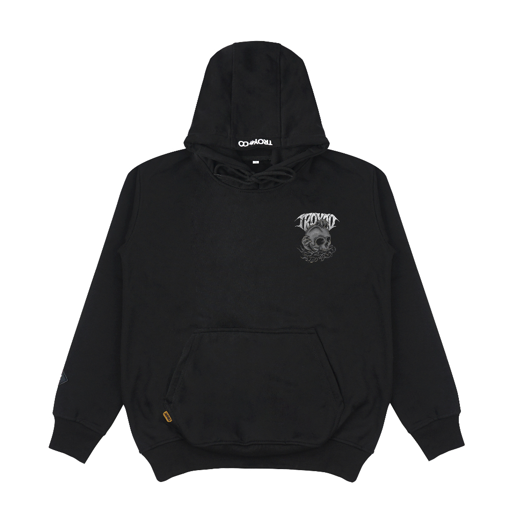 Troy Company Hoodie Black Reaper Owl - Hoodie Pria Hitam KHD 2199