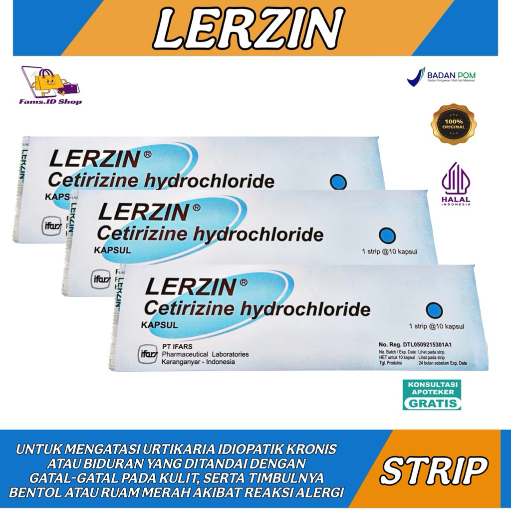 Lerzin 10 Mg Strip 10 Kapsul