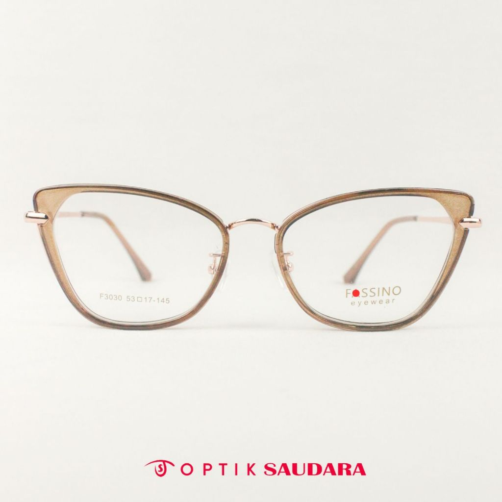 Optik Saudara - Frame Fassino - Kacamata Wanita Model Cat Eye Super Stylish F FAS3030 C5 53