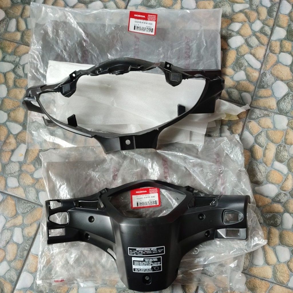 COVER FRONT HANDLE SET DEPAN BELAKANG BATOK TOTOK KEPALA LAMPU HONDA REVO FIT REVO R 110 New 5320C-K