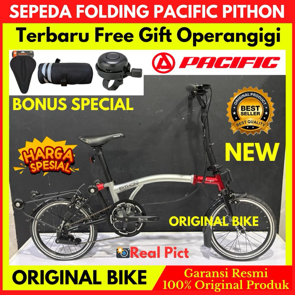 Sepeda Lipat 16 Pacific Pithon Folding Bike Terbaru