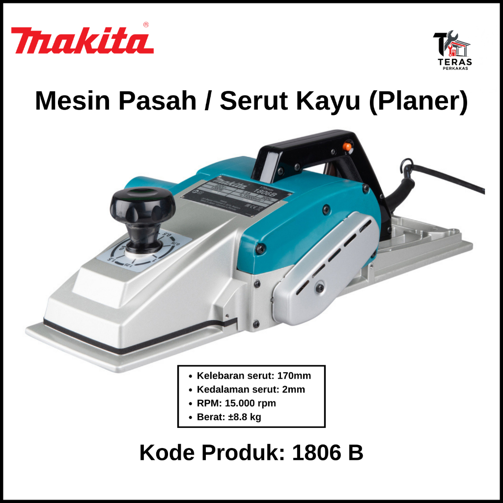 MAKITA Mesin Pasah / Serut Kayu (Planer) 170mm Makita 1806 B / 1806B