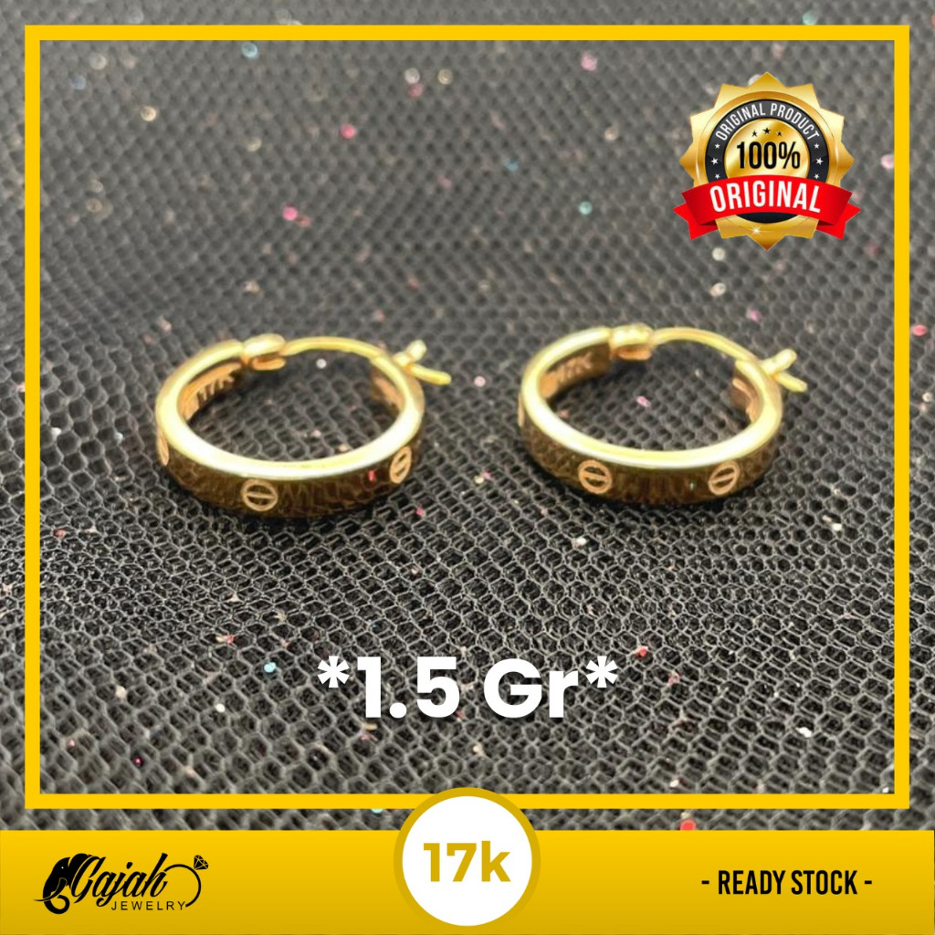 Anting Emas 17K - Toko Emas Gajah - 1.5 Gram 8446