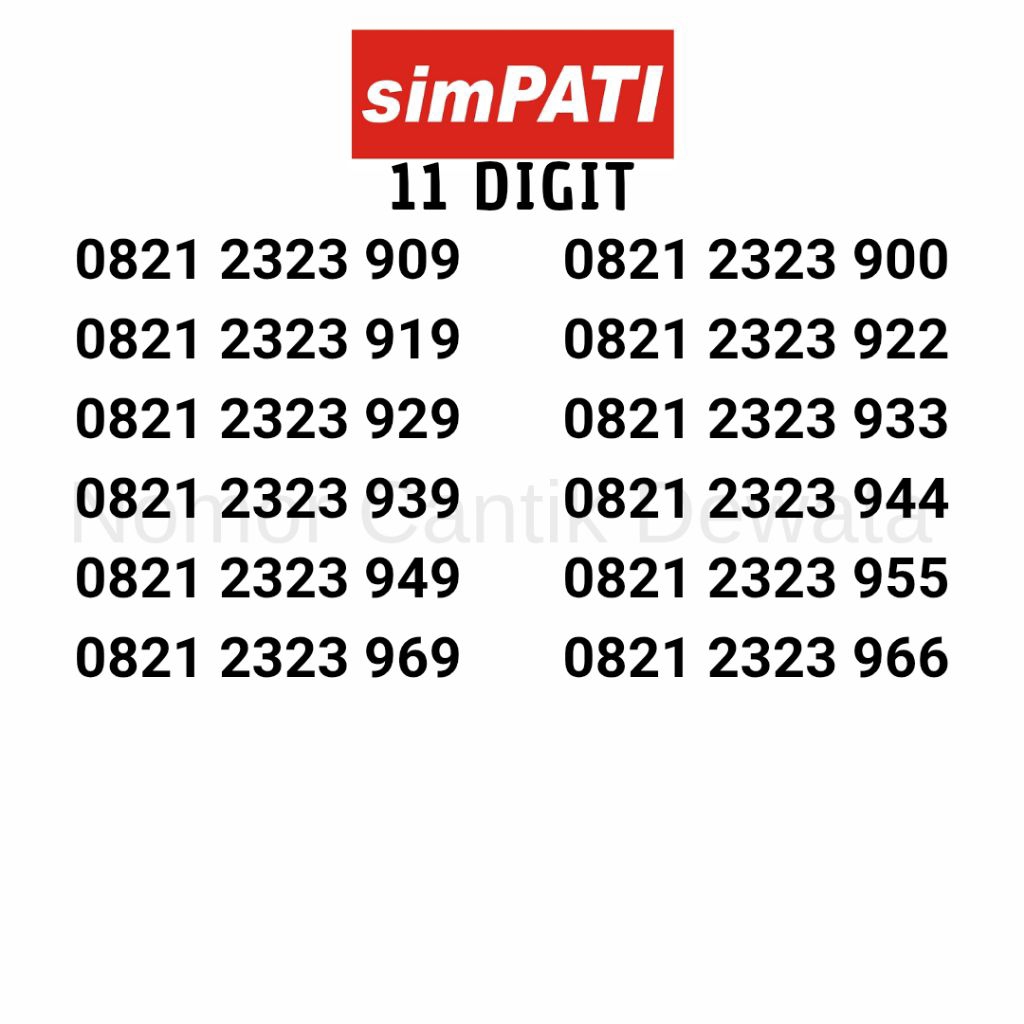 Nomor Cantik Simpati Kartu Perdana Telkomsel Nomer Cantik Seri 5758