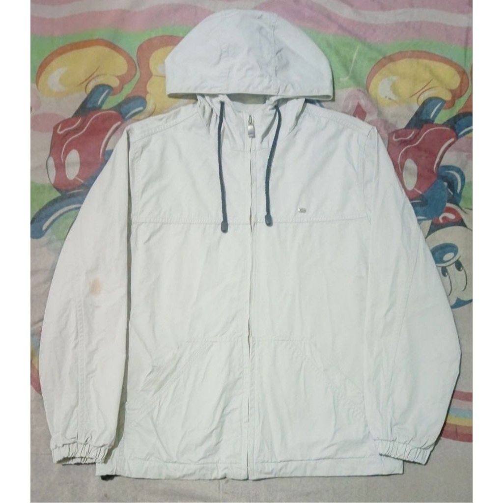 Jaket Vintage Casual Windbreaker Lacoste White