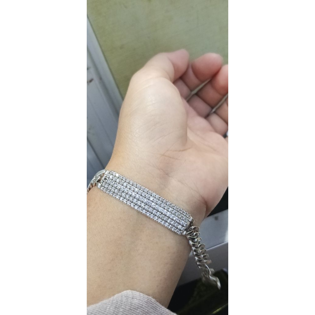 gelang plat perak